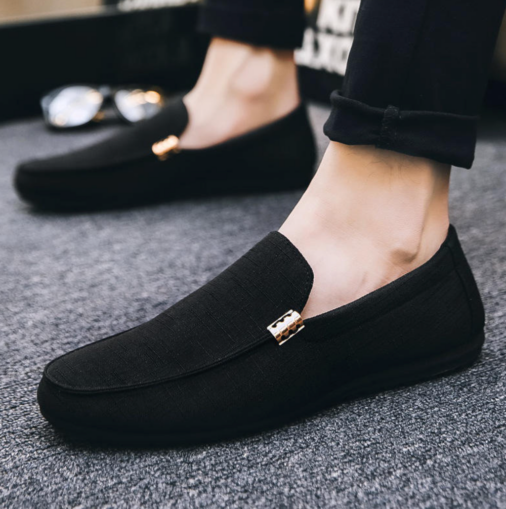 Men’s Denim Canvas Slip-On Shoes
