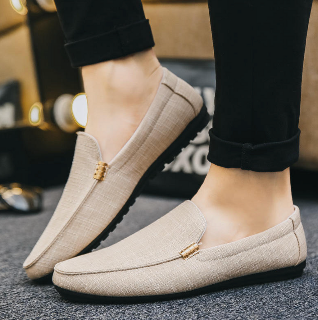 Men’s Denim Canvas Slip-On Shoes