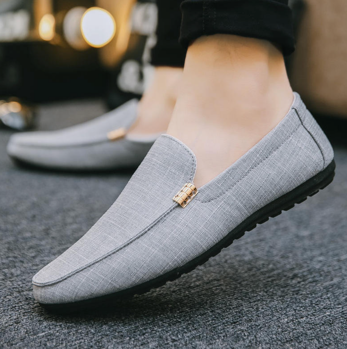 Men’s Denim Canvas Slip-On Shoes