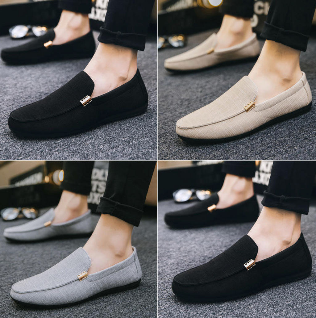 Men’s Denim Canvas Slip-On Shoes